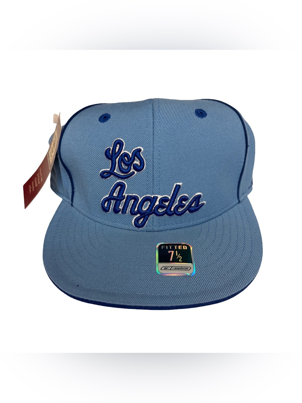 Vintage Reebok NBA Los Angeles Lakers Hardwood Classics Fitted Hat Blue 7 1/2